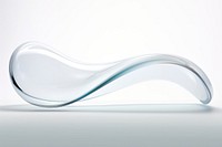 3d transparent glass style of abstract curve shape white simplicity absence.