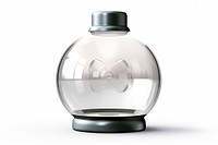 3d transparent glass style of bomb icon bottle white background drinkware.