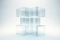 3d transparent glass style of hexagon white background simplicity furniture.