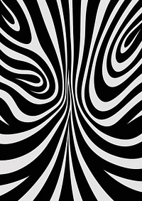 A minimal psychedelic pattern spiral black white.