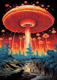 A mushroom outdoors fungus nature.