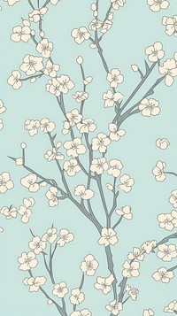  Sakura pattern wallpaper flower. 