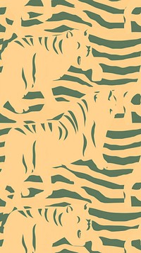  Tiger wallpaper pattern line. AI generated Image by rawpixel.