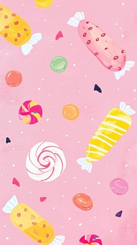Cute candy illustration confectionery dessert food.