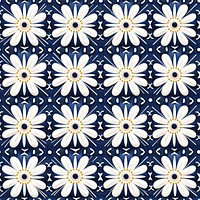 Tile pattern of chamomile backgrounds flower white.