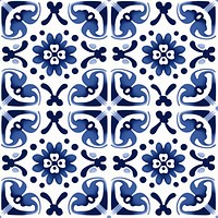 Tile pattern of chinese tea backgrounds blue art.