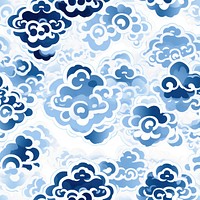 Tile pattern of cloud backgrounds white blue.