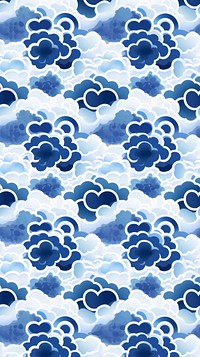 Tile pattern of cloud backgrounds outdoors blue.