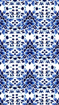 Tile pattern of dahlia art backgrounds blue.