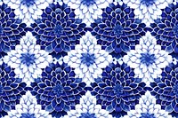 Tile pattern of dahlia blue backgrounds art.