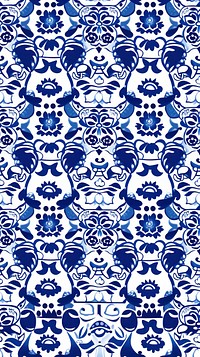 Tile pattern of owl art backgrounds porcelain.