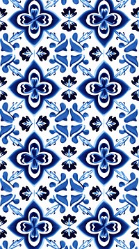 Tile pattern of flower art backgrounds white.