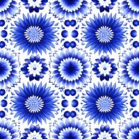 Tile pattern of sunflower backgrounds blue art.