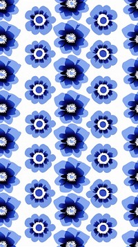 Tile pattern of poppy backgrounds blue accessories.