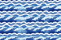 Tile pattern of wave backgrounds blue repetition.