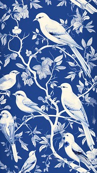  Bird art wallpaper pattern. AI generated Image by rawpixel.