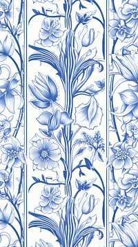  Lilly art wallpaper pattern. AI generated Image by rawpixel.