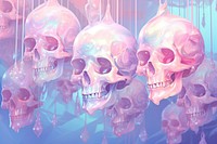 A lot of skull purple art graphics.