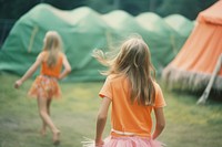 A kids camp photography outdoors plant. AI generated Image by rawpixel.