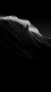 Sea wave black nature motion.