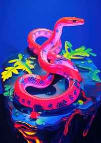 A cobra snake reptile animal underwater. AI generated Image by rawpixel.