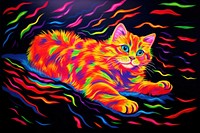 A cat painting pattern animal. AI generated Image by rawpixel.