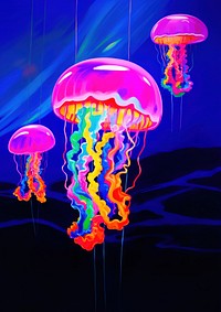 Jellyfish invertebrate underwater poisonous. AI generated Image by rawpixel.