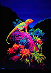 A lizard reptile animal iguana. AI generated Image by rawpixel.