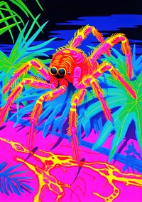 A spider animal invertebrate creativity. AI generated Image by rawpixel.