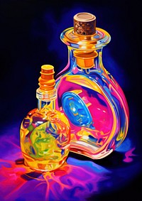 A perfume bottle glass creativity container. AI generated Image by rawpixel.