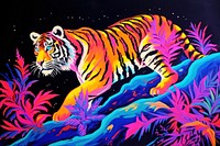 A tiger wildlife animal creativity. AI generated Image by rawpixel.