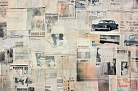 Newspaper vehicle collage car. 