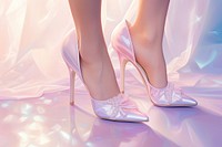 Feet with crystal high heels footwear shoe elegance.