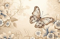 Butterfly on flower wallpaper pattern backgrounds.