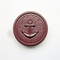 Anchor Seal Wax Stamp circle shape white background.