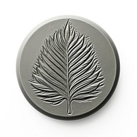 Palm leaves Seal Wax Stamp circle silver shape.