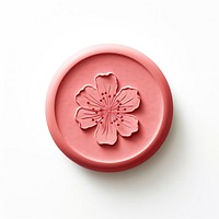 Sakura Seal Wax Stamp circle shape white background.