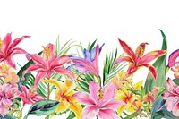 Crinums and roses backgrounds outdoors pattern.