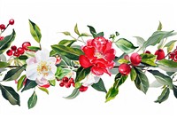Winterberry and Camellia flower nature plant.