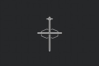 Sword icon symbol cross white.