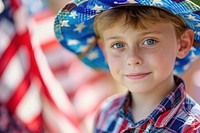 Kid in 4th of july portrait child photo.