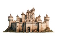 Castle architecture building white background. AI generated Image by rawpixel.