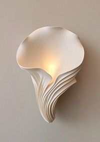 A white organic shell wall light lamp simplicity lampshade.