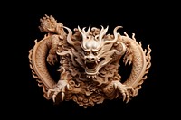 A chinese dragon art tradition sculpture. AI generated Image by rawpixel.