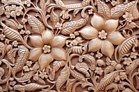 A Balinese orchids wood art backgrounds. AI generated Image by rawpixel.