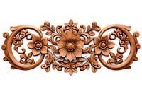 A flower border wood art pattern. AI generated Image by rawpixel.
