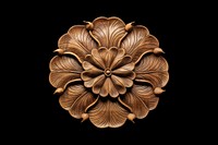 A lotus leaf jewelry brooch wood. AI generated Image by rawpixel.