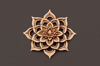 A lotus wood brooch art. 