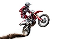 A man riding motorcross motorcycle motocross vehicle helmet.