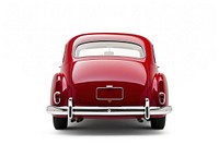 A red vintage car vehicle white background transportation.